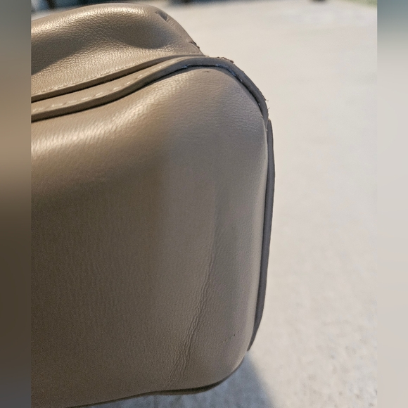 Love Moschino Heart-Bit Top Handle Bag Taupe Nude Leather Luxury Coquette Girl - Picture 12 of 14